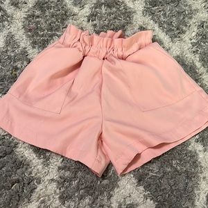 Diszy lizzy elastic ruffle pony pink shorts SZ: XS